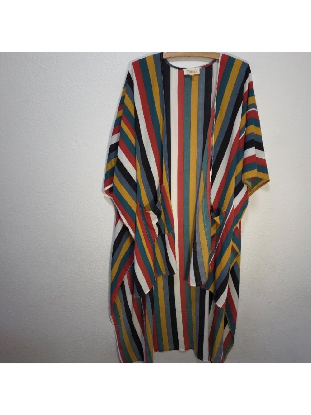 Listicle Multicolor Striped Open Cardigan Womens Large Oversized Size Large